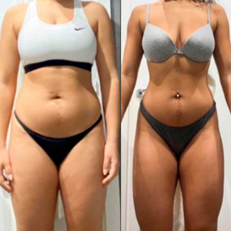 Transformación femenina antes y después